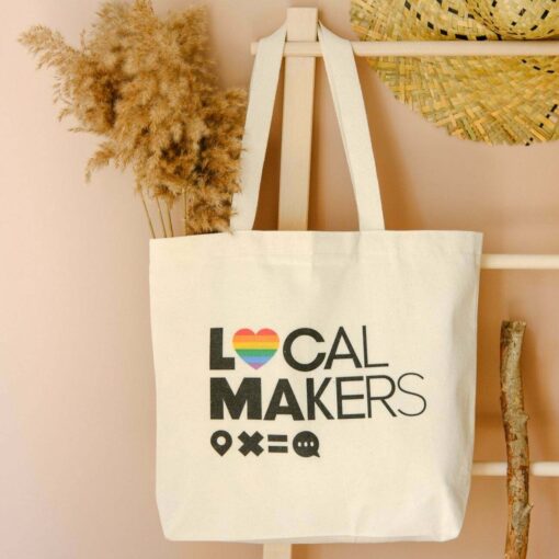 Printed Canvas Fabric Tote Bag