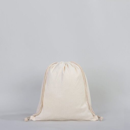 Drawstring Fabric Cotton Backpack Bag 35x40 cm