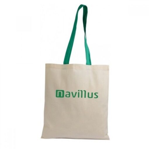 Colorful Handle Cotton Fabric Bag - 35x40 cm - Image 4