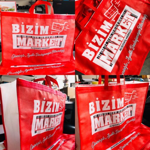 Market Nonwoven Stitched Bag - 36x50x10 cm - Image 2