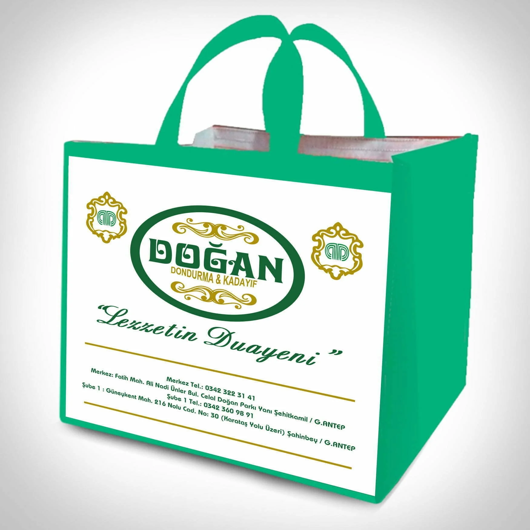 Nonwoven İp Dikişli Bez Dondurma Çantası