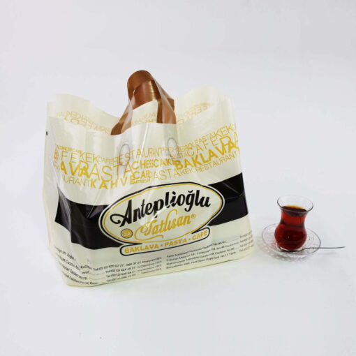 Soft Handle Printed Plastic Nylon Baklava Bag