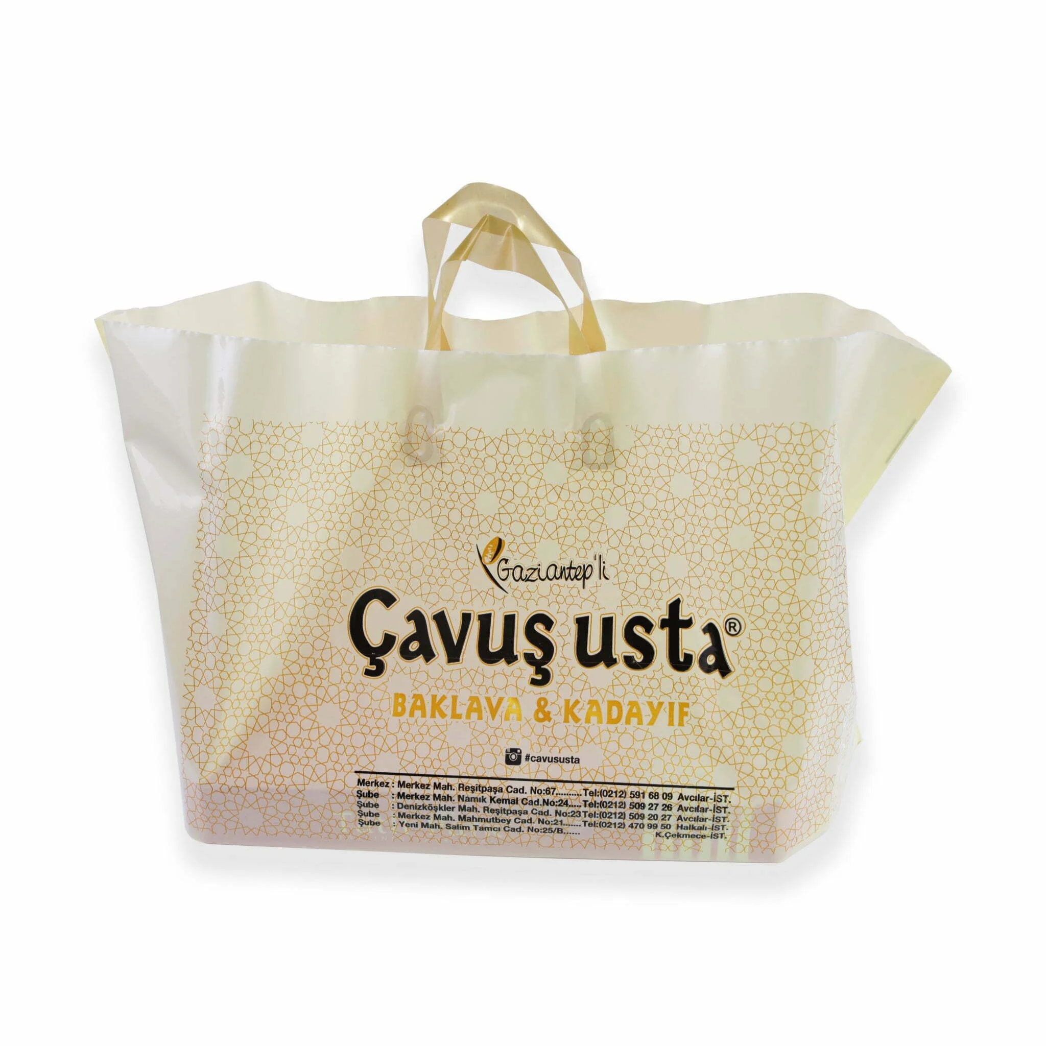 Soft Handle Printed Plastic Nylon Dessert Bag
